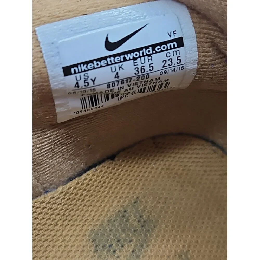 Nike Air Force 1‎ High Top Sneaker Suade/Khaki Shoe Size US 4.5Y UK 4 EUR 36.5